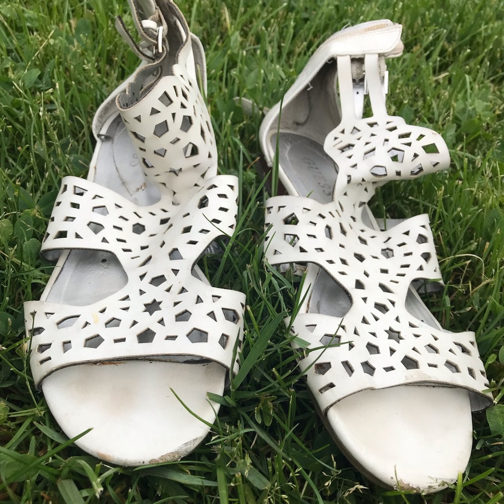 White sandals